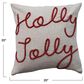 Creative Coop Holly Jolly 20" Square Throw Pillow in Red and Natural, , large