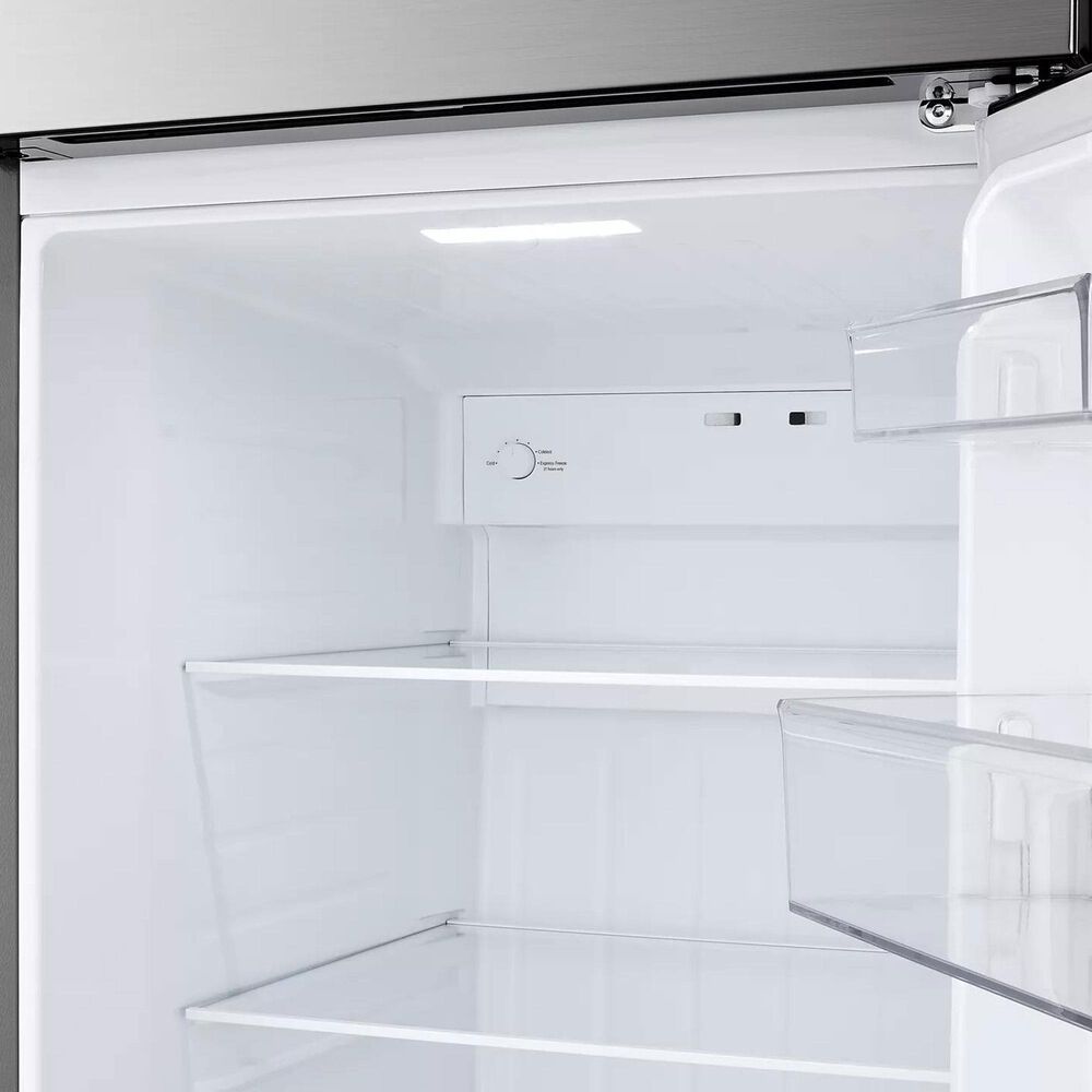 LG 17.5 Cu. Ft. Top Freezer Refrigerator in Print Proof Stainless Steel, , large