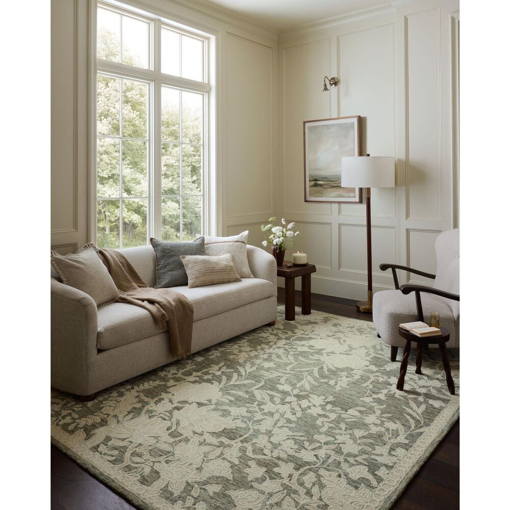 Loloi Lenore Lagoon and Wheat 7'9" x 9'9" Area Rug, , large