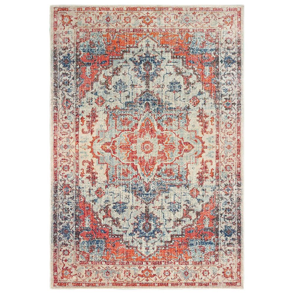Oriental Weavers Pandora 70W 2"3" x 7"6" Blue and Orange Runner, , large