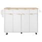 HOMLUX 56" Kitchen Island with Drop Leaf in White, , large