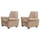 American Leather Savoy Power Recliner in Titan Champagne (Set of 2), , large