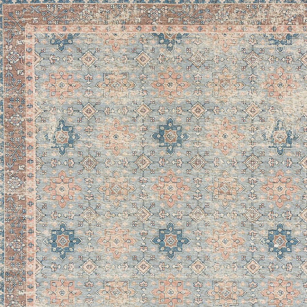 Karastan Zula Hazega 2&#39;4&quot; x 8&#39; Blue and Rose Runner, , large