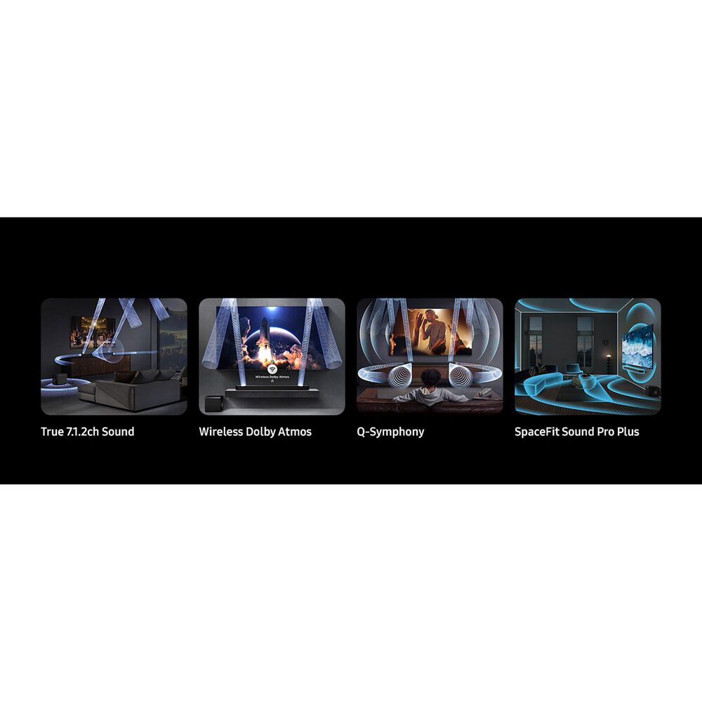 Samsung 65" Class QN80F QN90F 4K Vision AI - Smart TV with Q-Series 7.1.2 Channel Soundbar System in Titan Black, , large