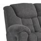 Ashley Foreside Manual Reclining Sofa in Charcoal, , large