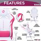 Techni Sport Echo 2.0 Gaming Chair in Pink and White, , large