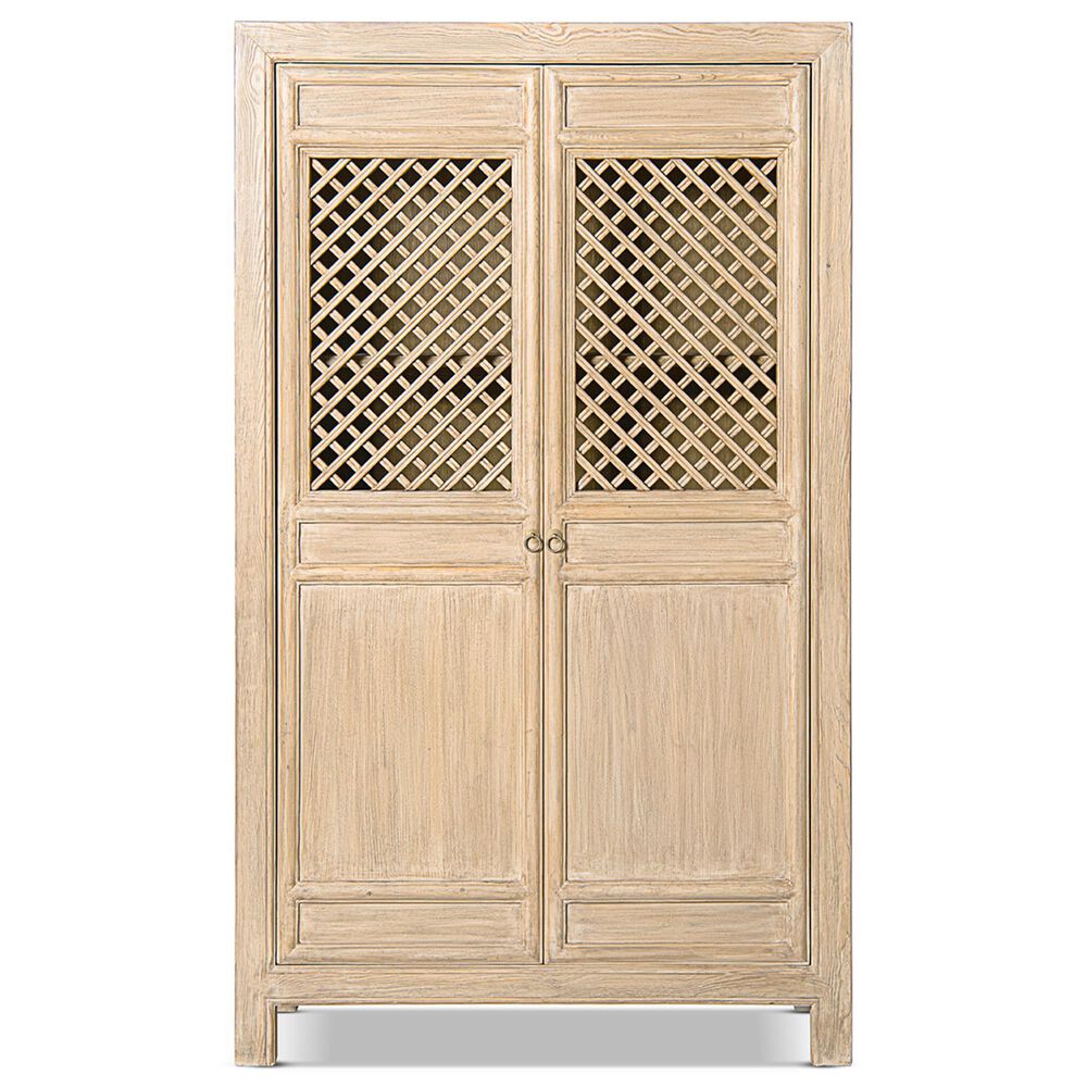 Jennifer Taylor Home Arden 83" 2-Door Tall Bookcase Storage Cabinet in Heritage Light Natural Brown, , large