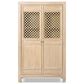 Jennifer Taylor Home Arden 83" 2-Door Tall Bookcase Storage Cabinet in Heritage Light Natural Brown, , large