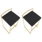 Lumisource Fuji Stackable Barstool with Black Velvet Cushion in Gold (Set of 2), , large