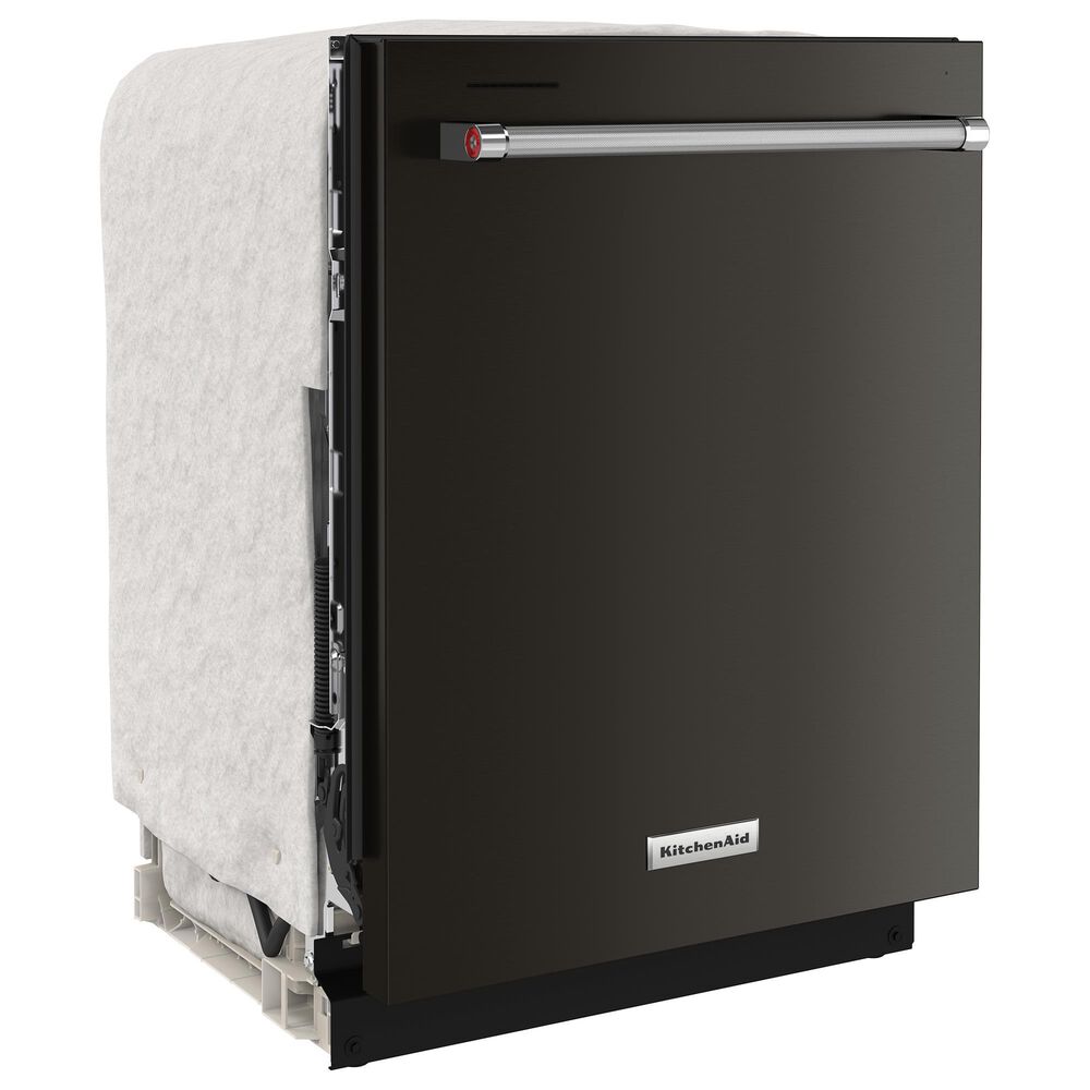 KitchenAid 24&quot; Built In Bar Handle Dishwasher with Top Control in Black Stainless, , large