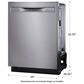 Frigidaire Gallery 24" Built-In Pocket Handle Dishwasher with CleanBoost in Stainless Steel, , large