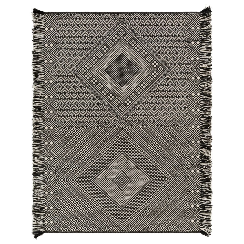 Surya Zanafi ZNF-2303 3' x 5' Black and Ivory Area Rug, , large