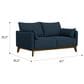 Emerald Home Furnishings Aria Stationary Loveseat in Navy Storm, , large