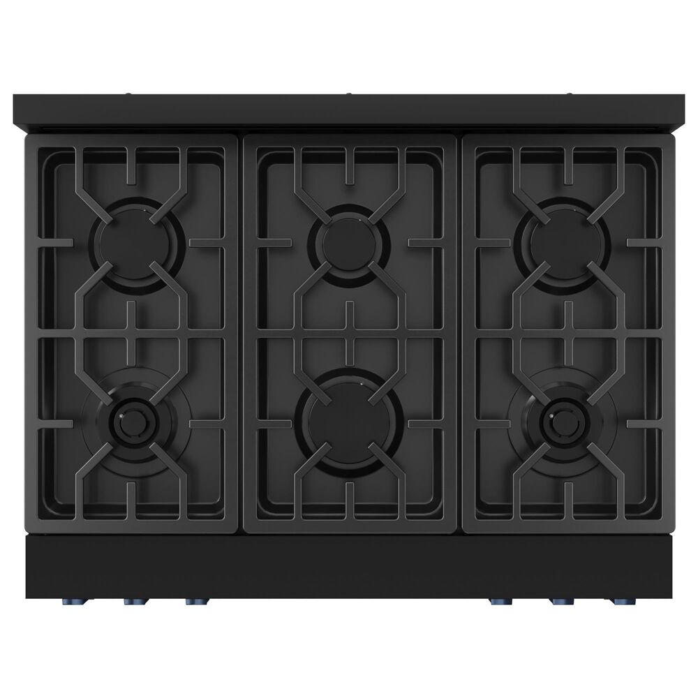 THOR KITCHEN Gordon Ramsay 6 Cu. Ft. 36&quot; Professional Liquid Propane Range with Navy Blue Handle Kit in Black, , large