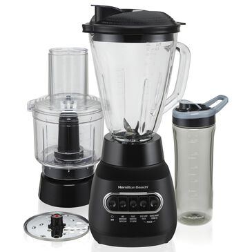 Hamilton Beach 4 Speeds MultiBlend Kitchen System with Glass Jar in Black, , large