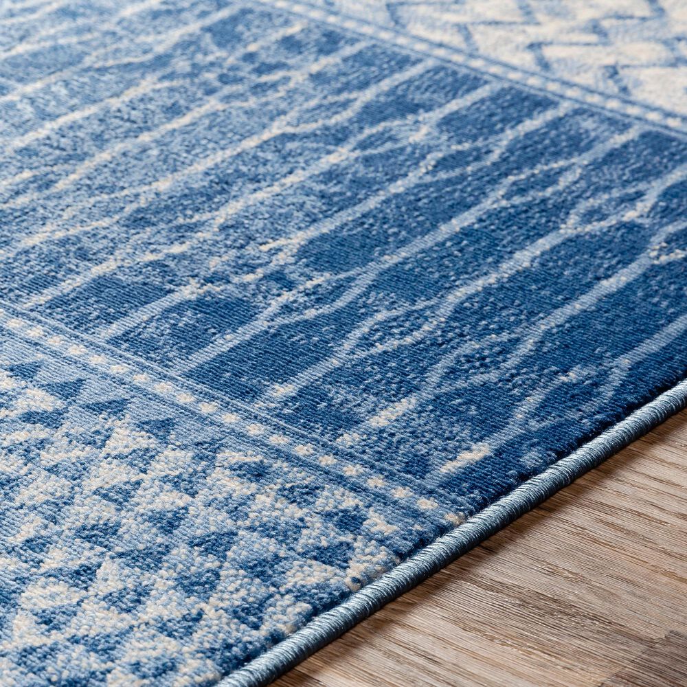 Surya Monaco MOC-2305 6&#39;9&quot; x 9&#39;9&quot; Bright Blue, Navy and Cream Area Rug, , large