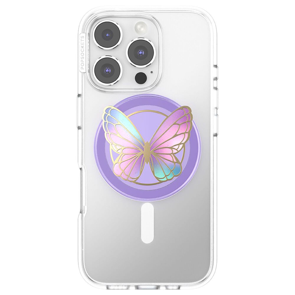 PopSockets MagSafe Circle PopGrip in Enamel Butterfly Prism, , large
