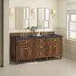 James Martin Vanities Lorelai 72"Double Vanity in Mid-Century Walnut with 3 cm Charcoal Soapstone Quartz Top, , large