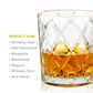 True Brands Scotch Diamond Cut Tumbler Glasses in Clear (Set of 4), , large