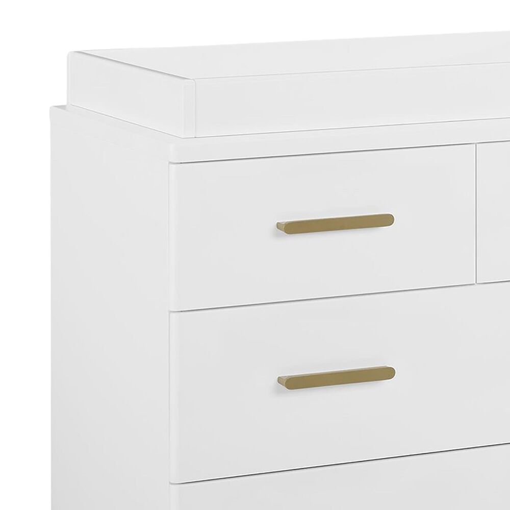 Delta Sloane 4 Drawer Dresser with Changing Top in White and Melted Bronze, , large