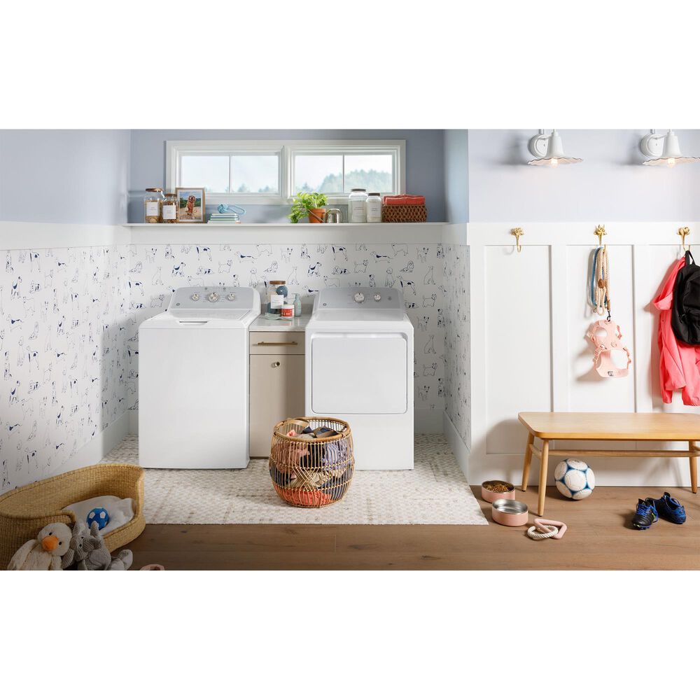 GE Appliances 4.3 Cu. Ft. Washer with Stainless Steel Basket, Cold Plus and Water Level Control in White, , large