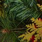 The Gerson Company 24" Holiday Pine Wreath with Berries, Bow in Green, Red and Black, , large