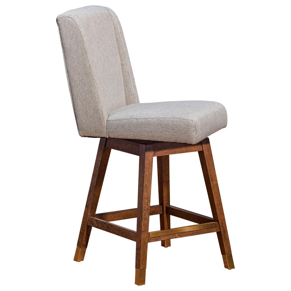 Blue River Stancoste 26&quot; Swivel Counter Stool in Brown Oak, , large