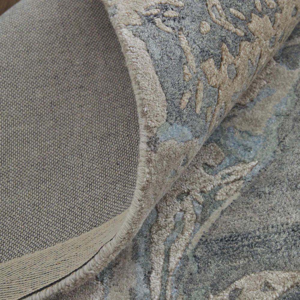 Feizy Zarah 8&#39; x 10&#39; Gray and Blue Area Rug, , large