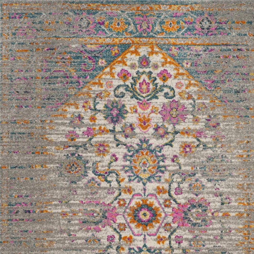 Safavieh Madison MAD122G-4 4&#39; x 6&#39; Light Grey/Fuchsia Area Rug, , large