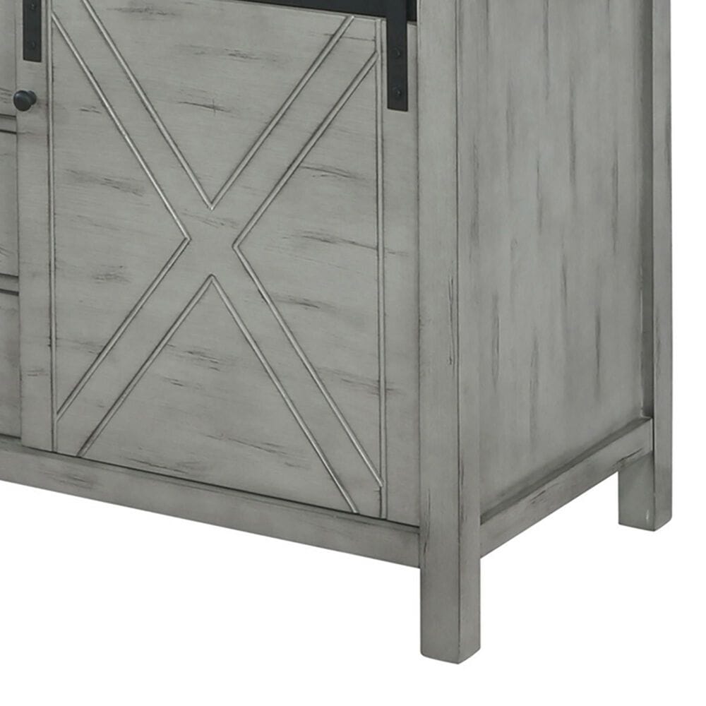 Lexora Home Marsyas 84&quot; Double Bathroom Vanity in Ash Grey with 2 cm White Cultured Marble Top and Rectangular Sinks, , large