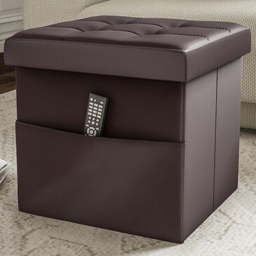 Timberlake Lavish Home Storage Ottoman in Brown, , large