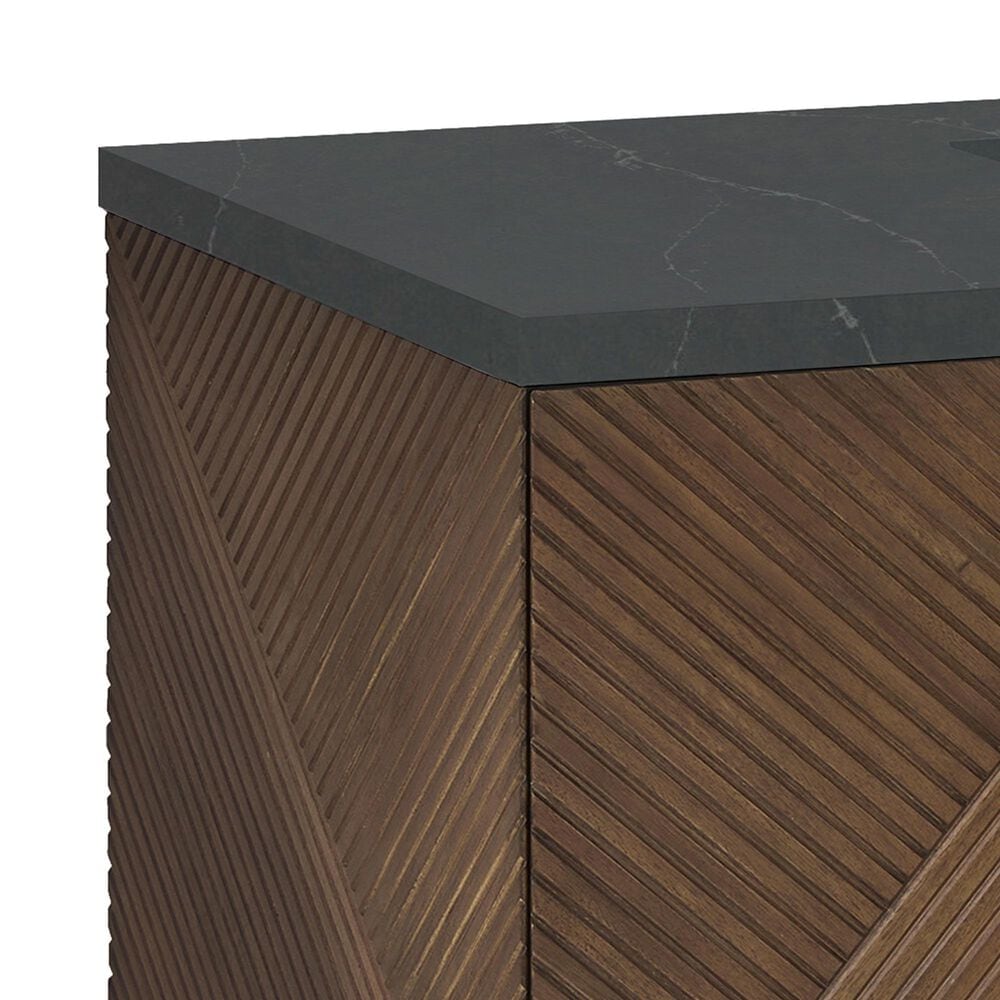 James Martin Vanities Marcello 48&quot; Single Bathroom Vanity in Chestnut with 3 cm Charcoal Soapstone Quartz Top and Rectangular Sink, , large