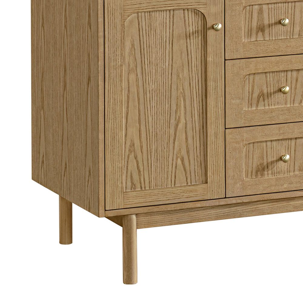 James Martin Vanities Laurent 60" Double Bathroom Vanity in Light Natural Oak with 3 cm Ethereal Noctis Silestone Top, Rectangular Sinks and FreePower Wireless Charger, , large