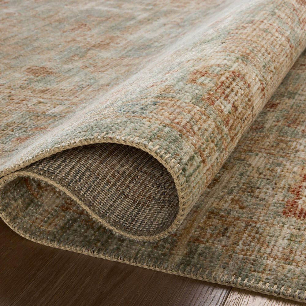 Loloi Heritage 2&#39; x 3&#39; Aqua and Terracotta Area Rug, , large