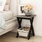 HOMLUX End Table in French Oak and Black, , large