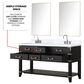 Lexora Home Norwalk 60" Double Bathroom Vanity in Brown Oak with White Cultured Marble Top  and Rectangle Sink, , large