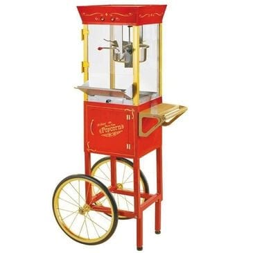 Retro Appliances Old Fashioned Movie Time Popcorn Cart, , large