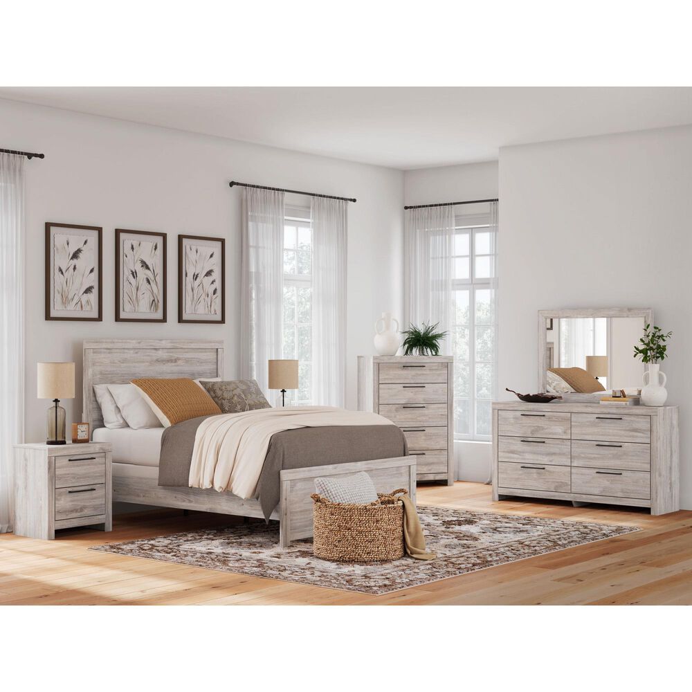 Ashley Broachmyn Full Bed with Nightstand in Light Gray, , large