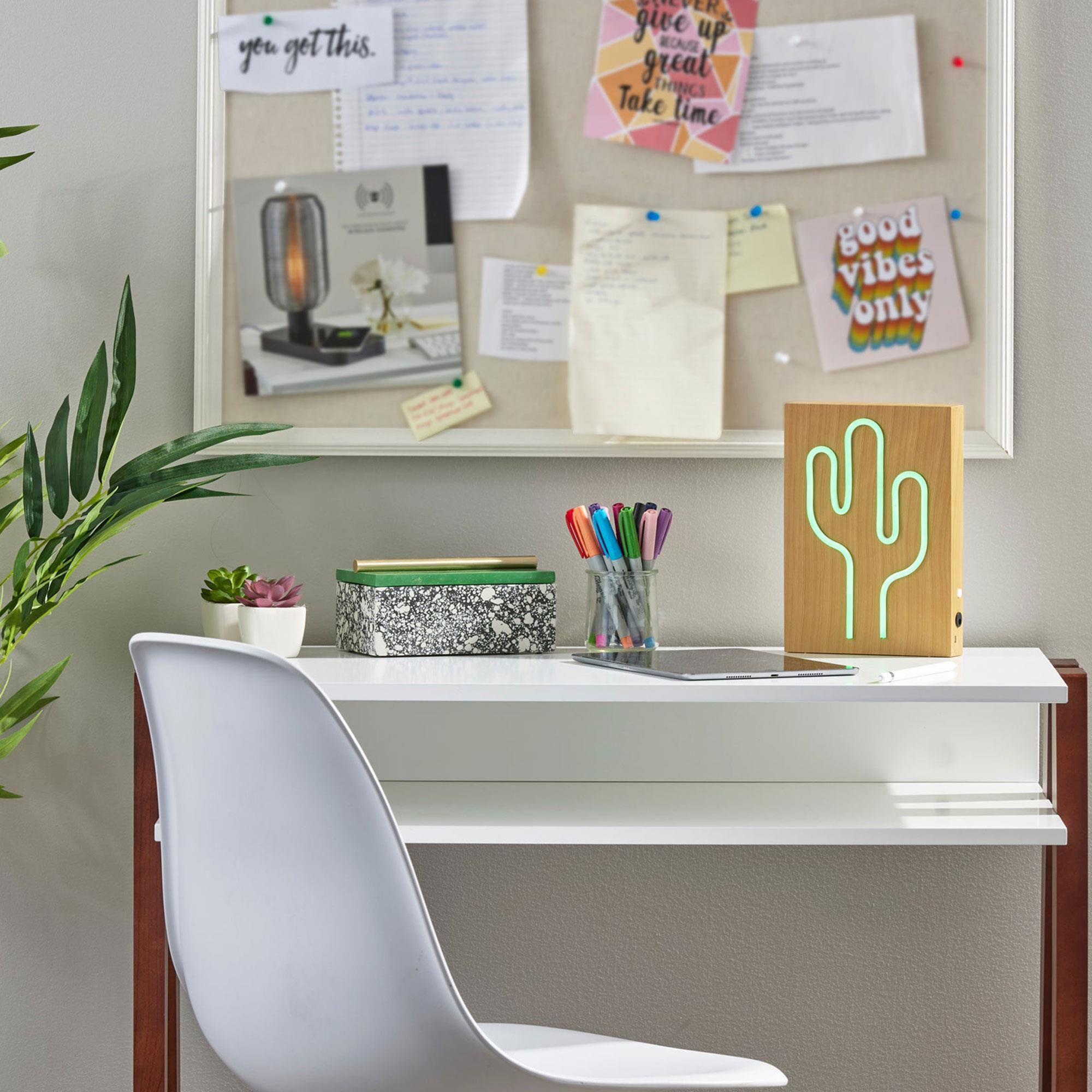 Adesso Neon Cactus Lamp in Natural NFM