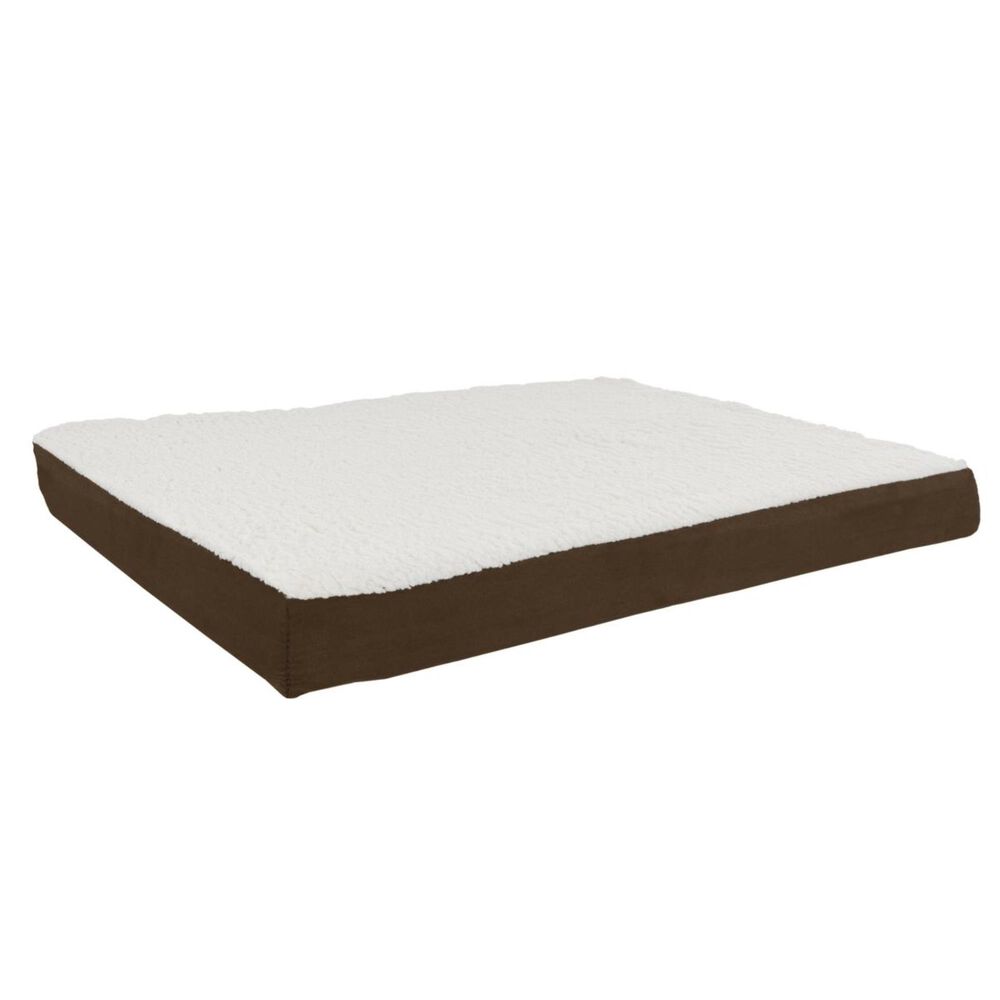 Timberlake Petmaker Medium Orthopedic Sherpa Top Pet Bed in Brown, , large