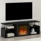 HOMLUX 64" TV Stand with No Heat Electric Fireplace in Americano and Stainless Steel, , large