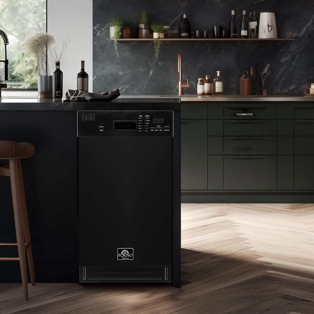 Forno Polo 18" Built-In Dishwasher with 8 Place Settings in Black, , large