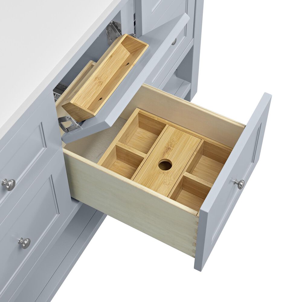 James Martin Vanities Breckenridge 60&quot; Double Bathroom Vanity Cabinet in Serenity Blue, , large