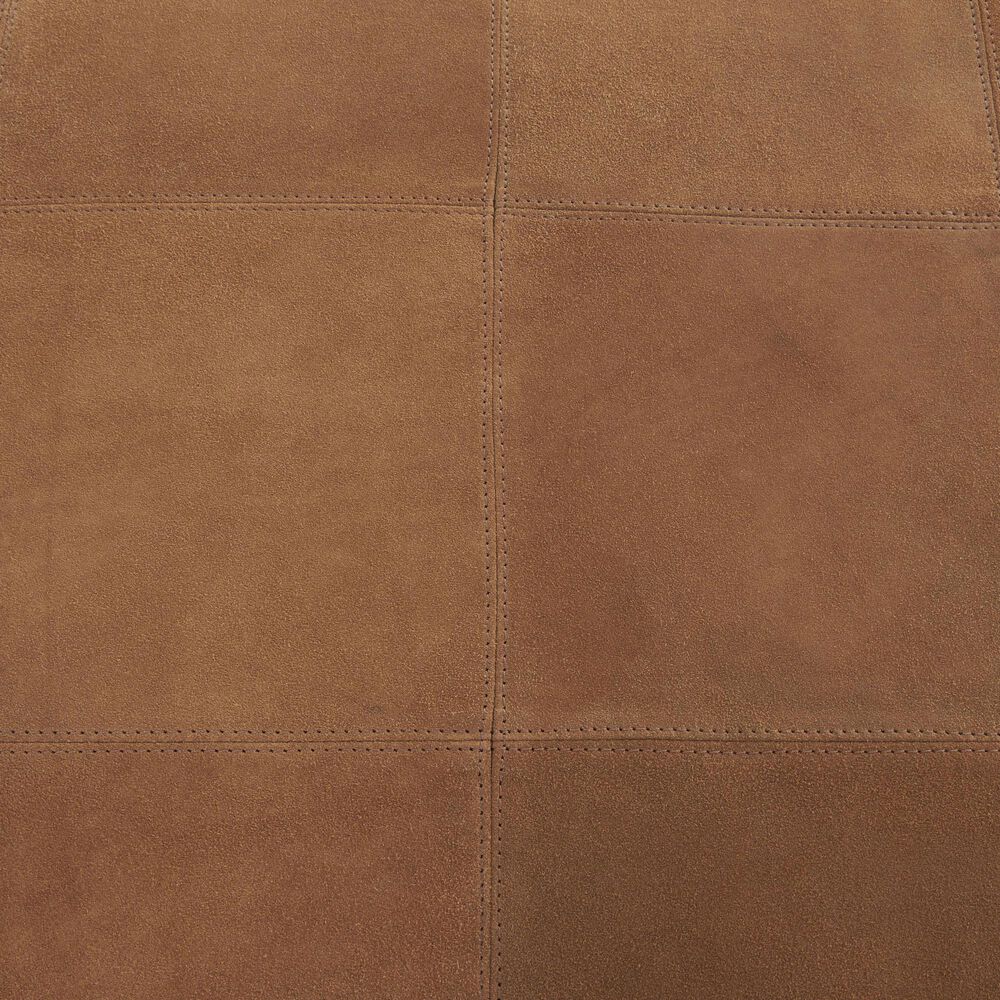 Maple and Jade 35&quot; Low Profile Square Stuffed Pouf in Brown, , large