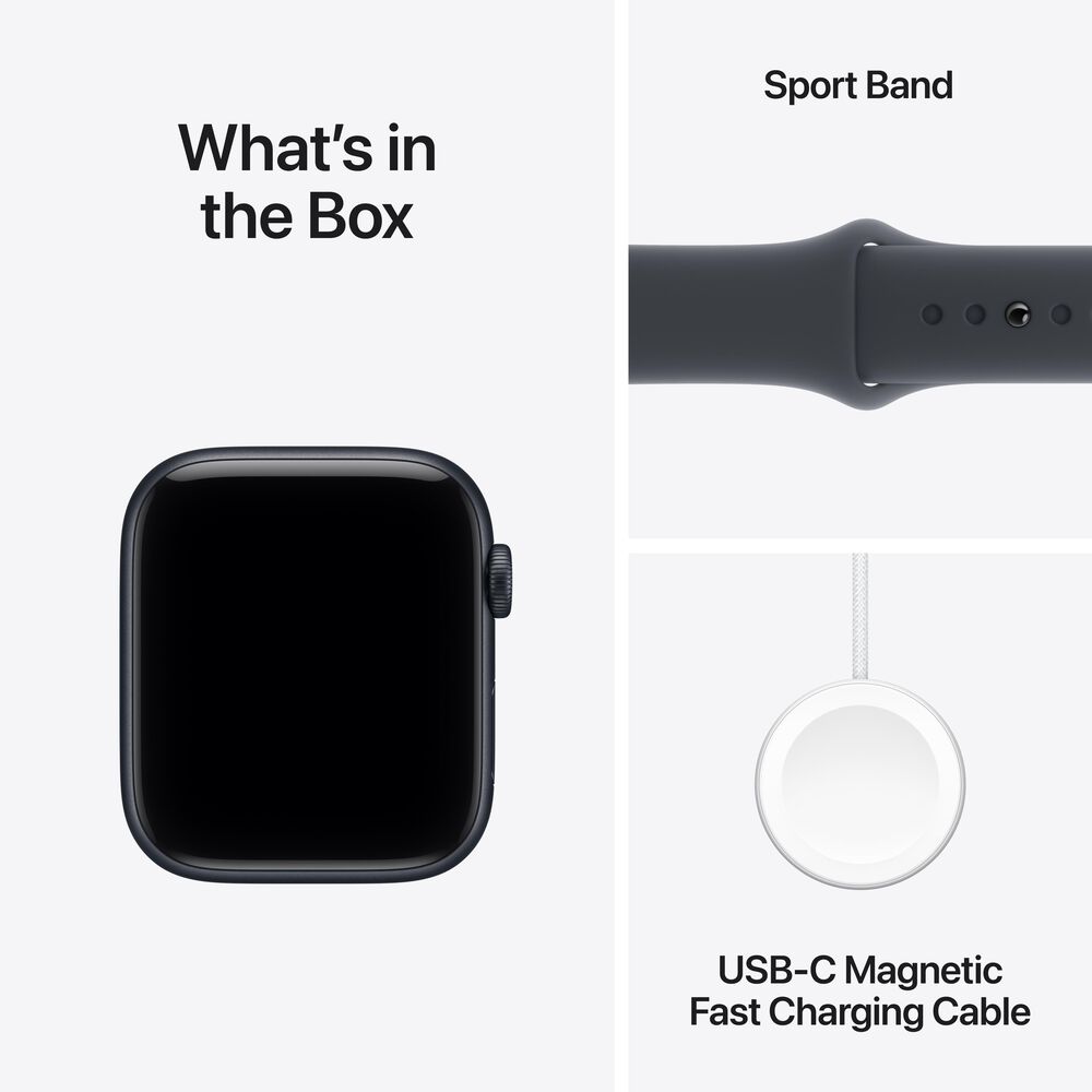 Apple Watch SE 3 &#40;GPS&#41; 44mm Midnight Aluminum Case with Midnight Sport Band - M/L - Midnight - &#40;2025&#41;&#40;Pre-Order&#41;, , large