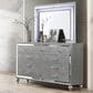 New Heritage Design Valentino Dresser Mirror in White and Silver, , large