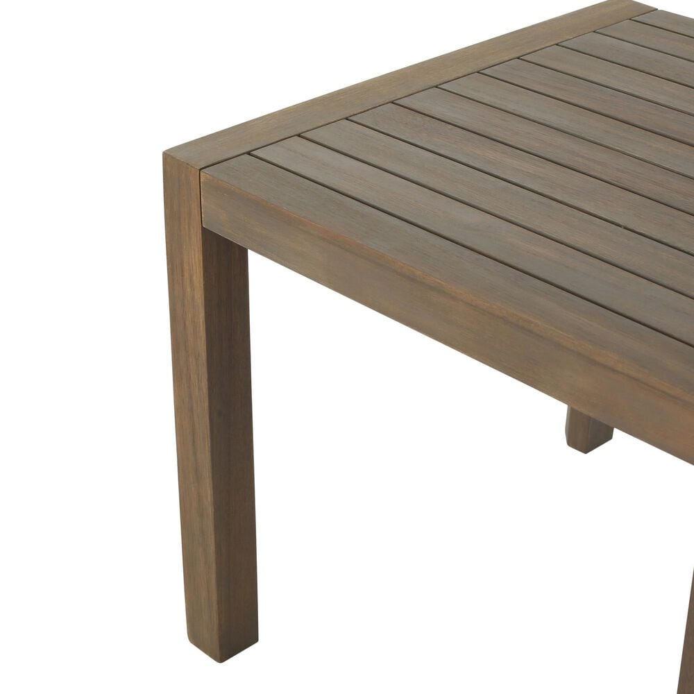 Hearth and Haven Leah 3-Piece Patio Chat Set with Gray Cushion in Brown, , large