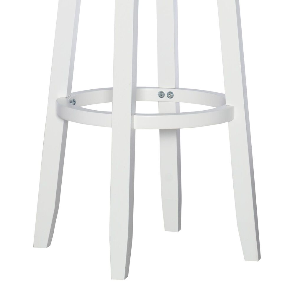 Linon Home Decor Morgan Swivel Bar Stool in White, , large