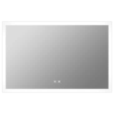 Lexora Home Aurorium 60" x 36" LED Vanity Mirror in White, , large