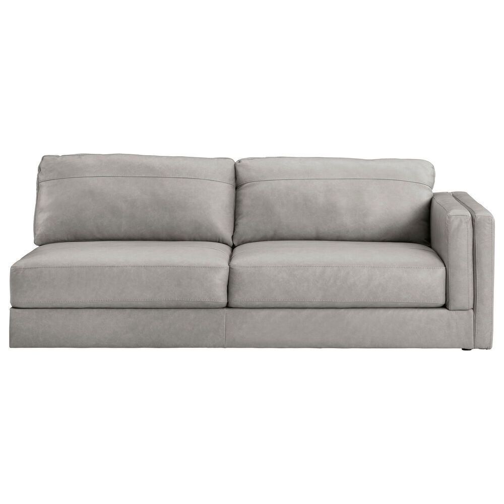 Ashley 2-Piece Leather Sofa with Chaise in Glacier, , large